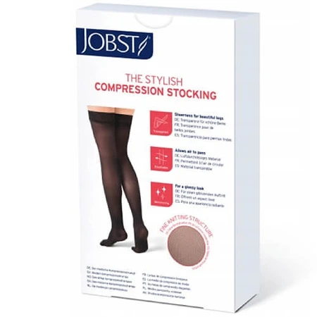 JOBST ULTRASHEER lange compressiekousen CCL2 zwart, maat 6 ZP