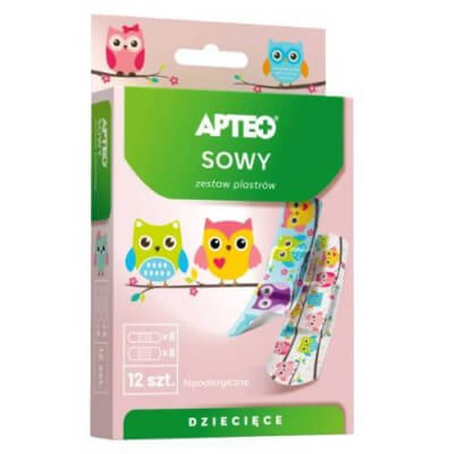 APTEO Kinderplakjes - uilen, 12 stuks