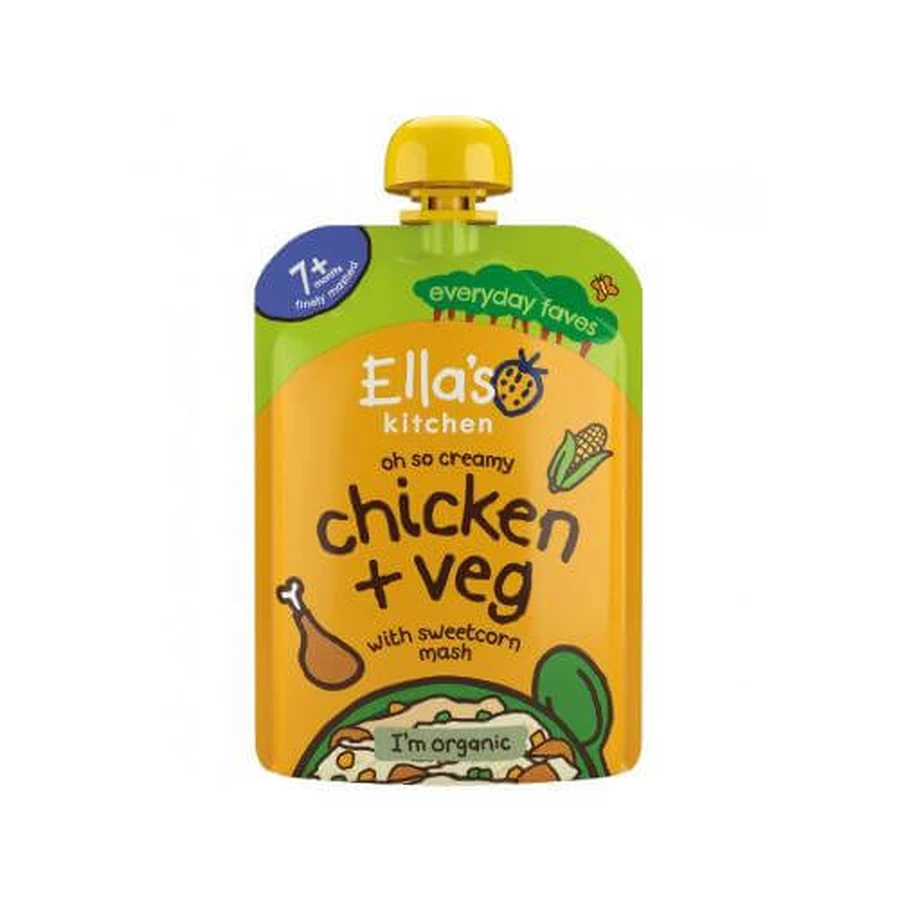 Ella's Kitchen BIO Chicken with corn porridge, 130g
