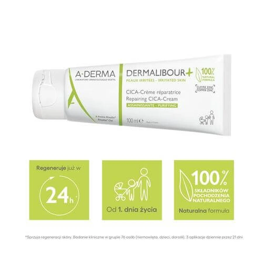 A-DERMA DERMALIBOUR+ CICA Cremă reparatoare, 100ml