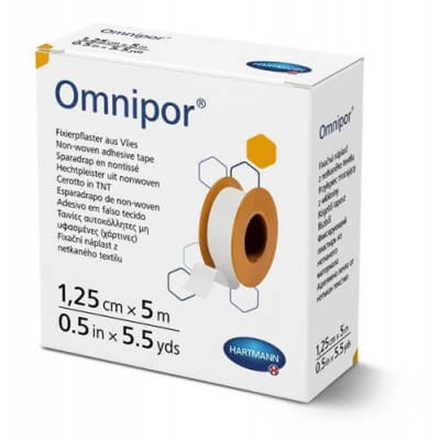 OMNIPOR vliespleister 1,25cm x 5m - 1 stuk (6467)