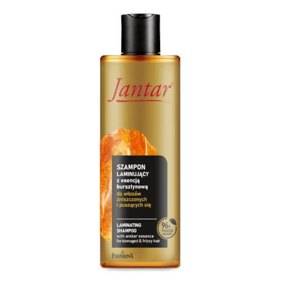 FARMONA JANTAR Champú laminador con esencia de ámbar para cabellos dañados y encrespados, 300ml