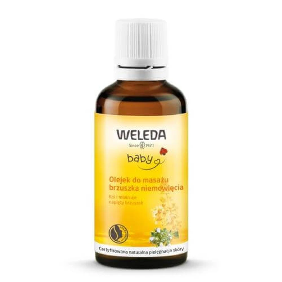 WELEDA Huile de massage pour le ventre des bébés, 50ml