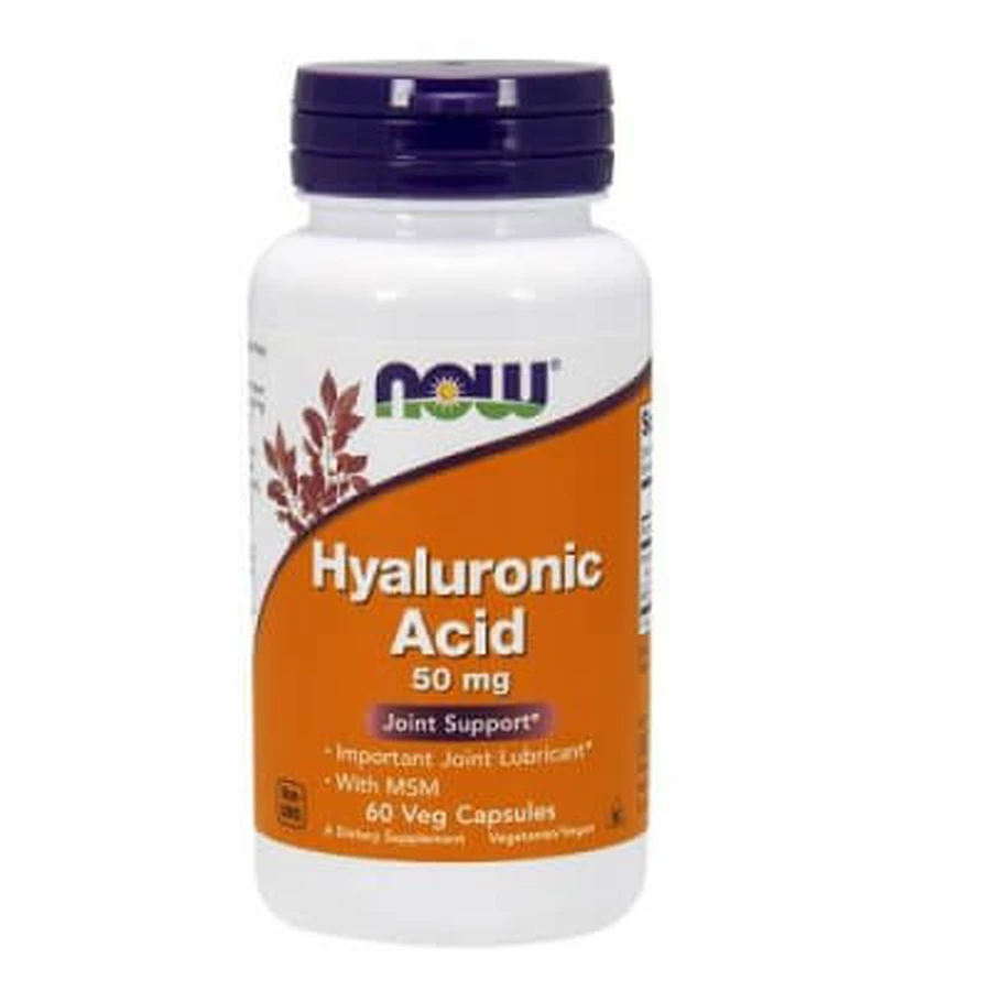 Now Foods Hyaluronsäure 50 mg mit MSM, 60 Kapseln
