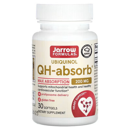 Ubiquinol QH-Absorb (Co-Q10) 200 mg Jarrow Formulas, 30 capsule, Secom