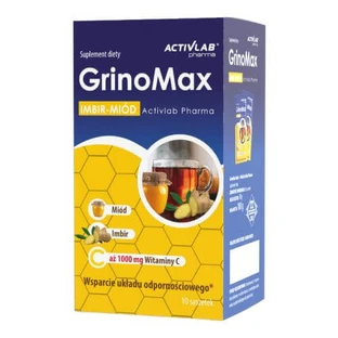 Activlab Pharma GrinoMax Gember + Honing, 10 zakjes