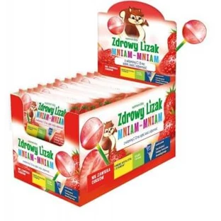 Lecca-lecca sano e goloso per l'immunità a forma di palla di fragola, 40 pz.
