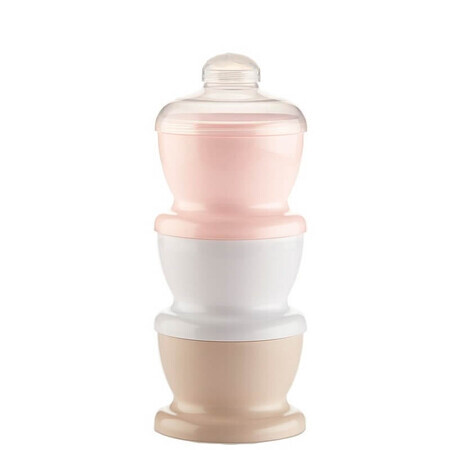 Recipient 3 compartimente pentru lapte praf, Powder Pink, Thermobaby