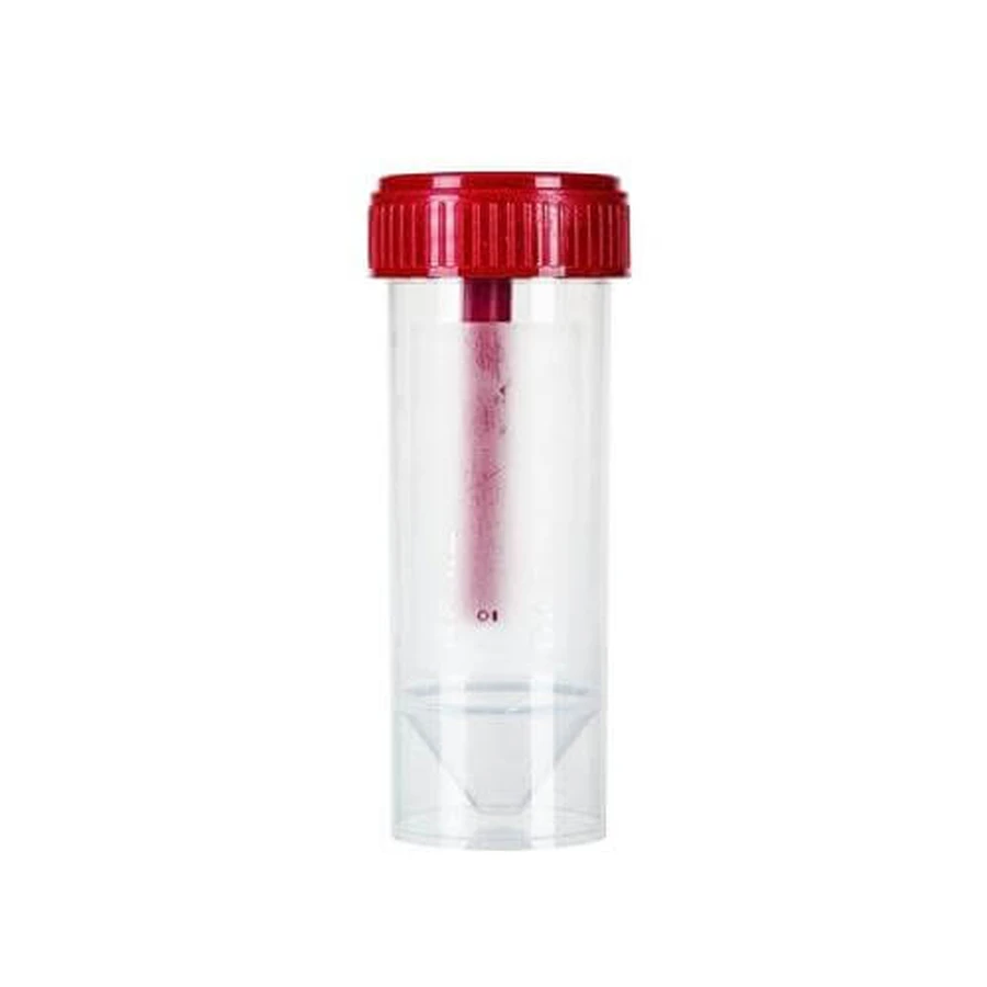 FL MEDICAL Pojemnik na kał z łopatką i czerwoną nakrętką, niejałowy, 30ml: ceny i cechy