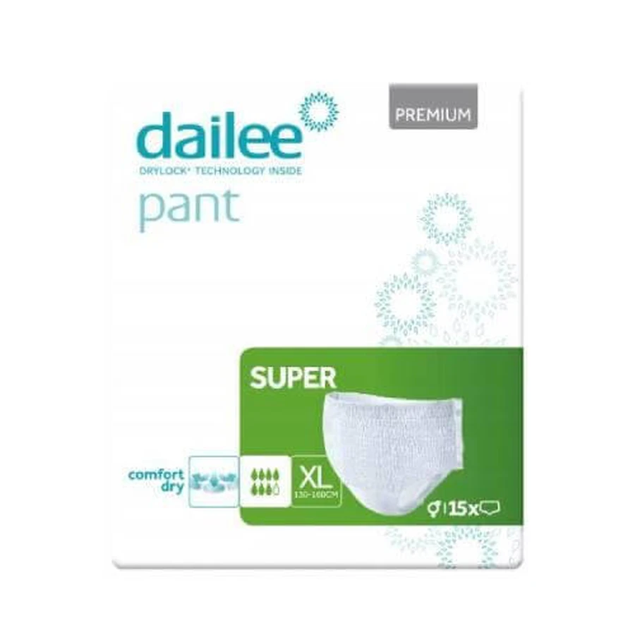 DAILEE Pant Premium Super Absorbent Panties XL, 15pcs