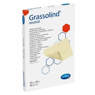 Hartmann Grassolind opatrunek jałowy z neutralną maścią 7,5 cm x 10 cm, 10 szt