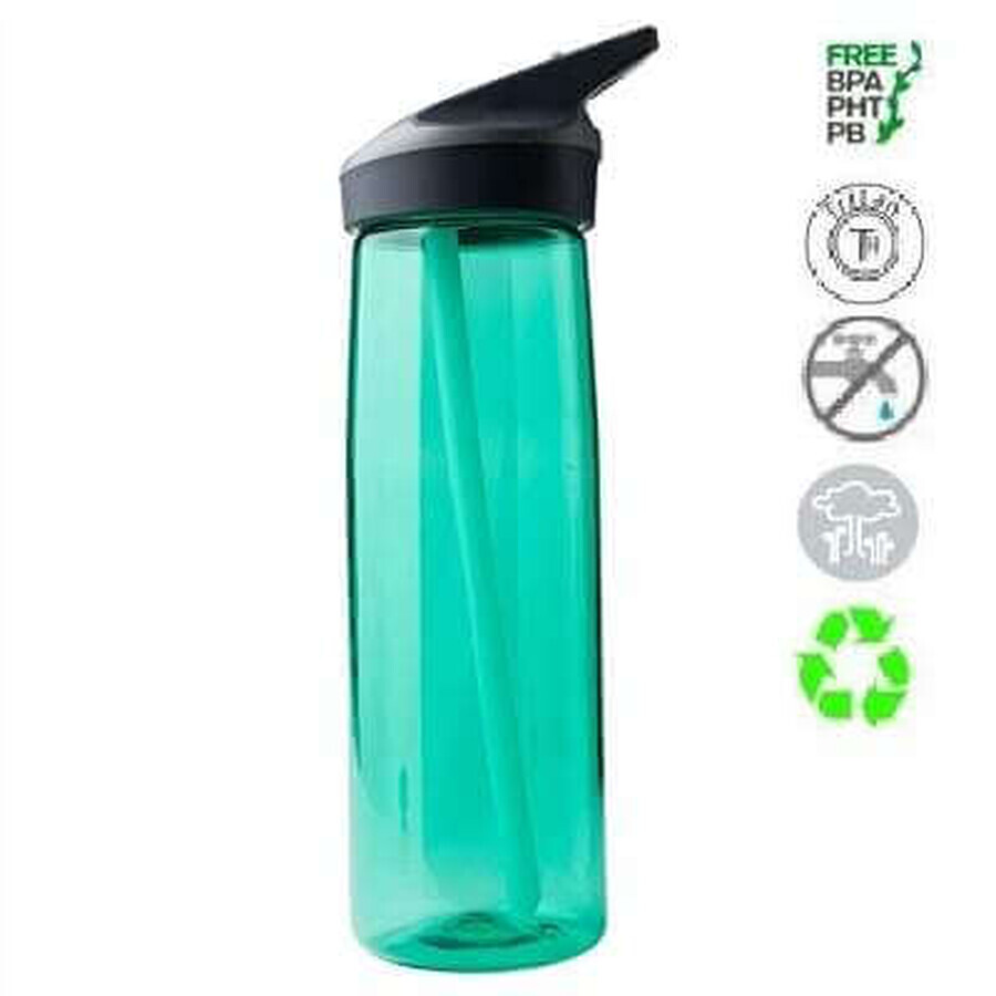 Tritan-Behälter mit türkisfarbenem Automatikdeckel, 750ml, Laken