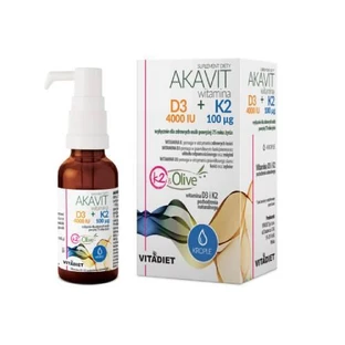 VITADIET Akavit Vitamine D3 4000 IU + K2 100 µg, 29,4ml
