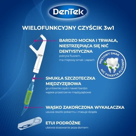 DENTEK Multifunctionele reiniger 3in1 On The Go, 12st