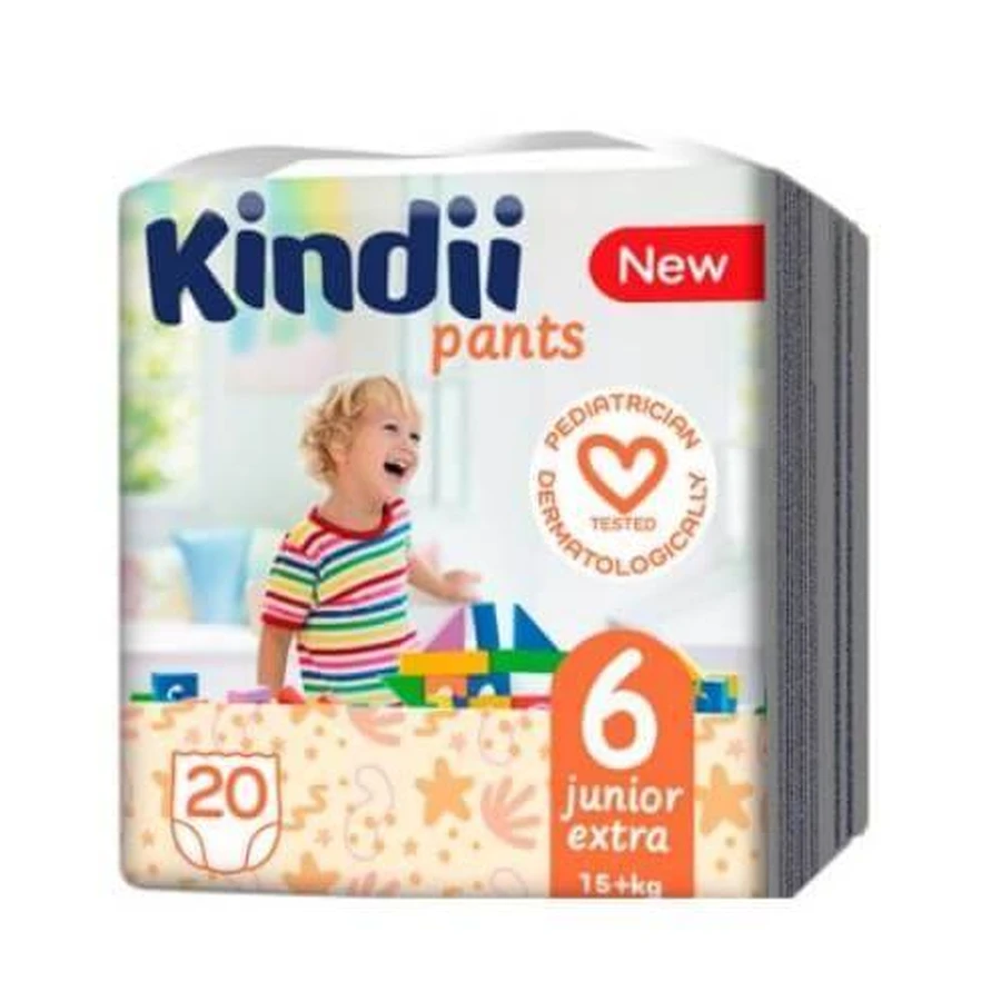 Kindii Pants Junior Extra diapers size 6, 15+kg, 20 pcs