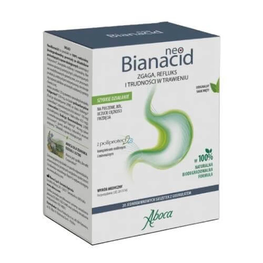 NeoBianacid Brandend maagzuur Reflux en spijsverteringsproblemen, 20 sachets