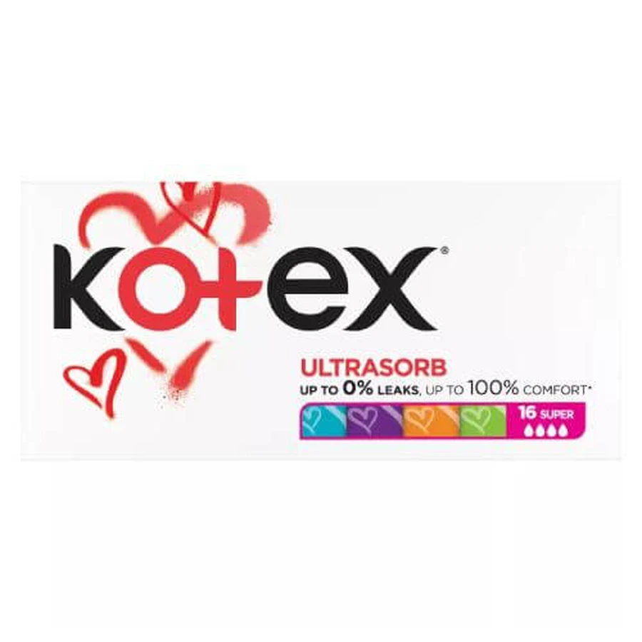 KOTEX Ultra Sorb Super Tampones, 16 uds.