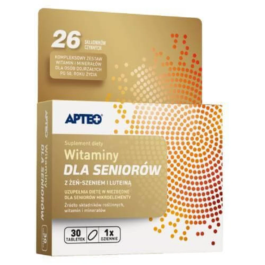 APTEO Vitaminas para la tercera edad, 30 comprimidos