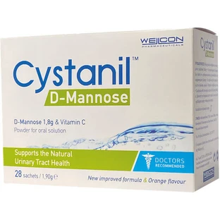 Wellcon Cystanil D-Mannose Speciaal Dieetsupplement 28 sachets