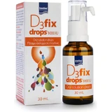 InterMed D3 Fix Vitamine Druppels voor Versterking Immuunsysteem & Eiergezondheid 1000iu 30ml