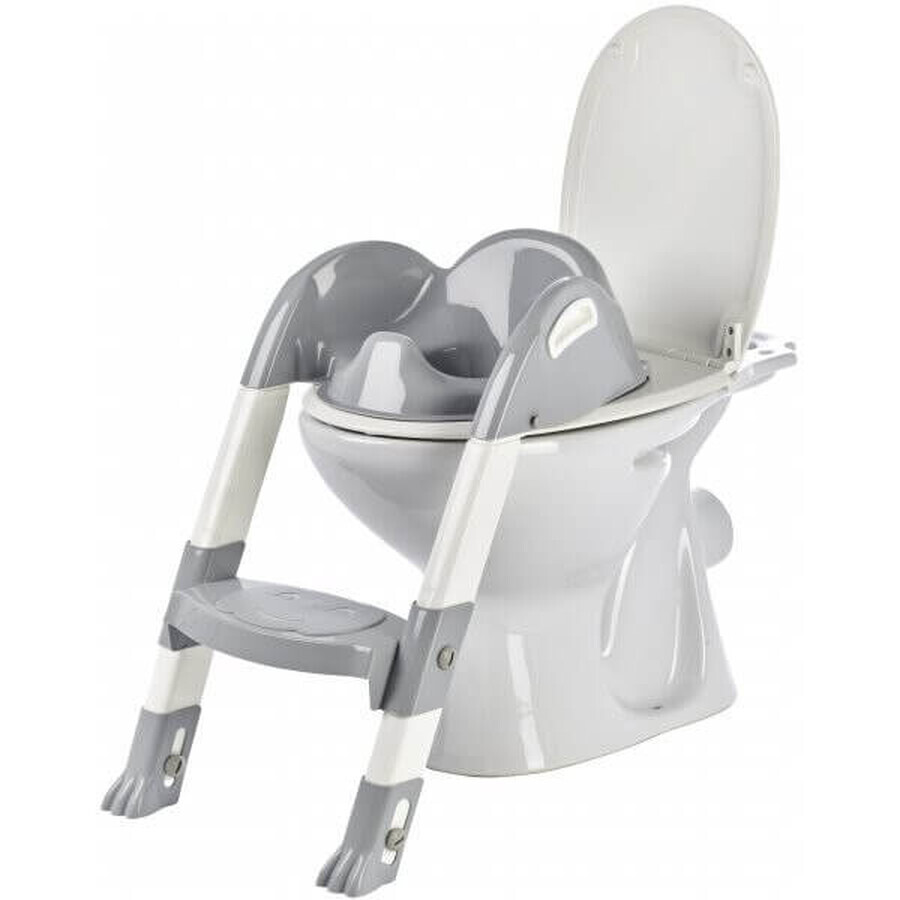 Reductor cu scarita pentru toaleta Kiddyloo, Gris Charme, Thermobaby