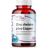 Full Health Zinkchelaat Plus Koper 100 Capsules Kruiden