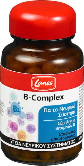 Lanes B-Complex Vitamine voor energie, immuunsysteem en zenuwstelsel 60 x 1 tabletten