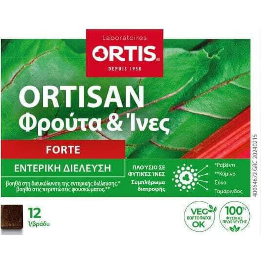 Ortis Ortisan Forte Fruits & Fibers Food Supplement Special 12 tabs