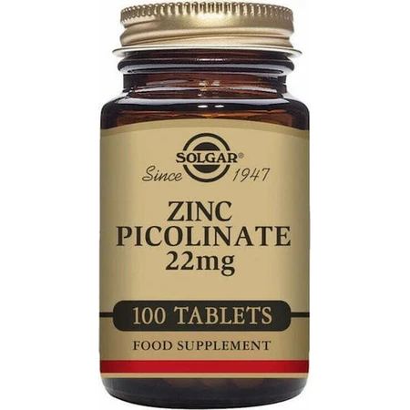 Solgar Zinc Picolinate 22mg 100 Tablets