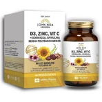 John Noa Liposomal D3, Zinc, Vit C+Echinacea, Spirulina, Reishi Polysaccharides Immune System Strengthening Supplement 60 caps