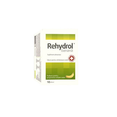 Rehydrol banana, 10 plicuri, MBA Pharma