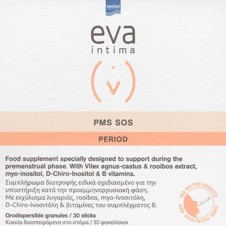Eva Intima Pms SOS Period Food Supplement for Premenstrual Support 30 sachets