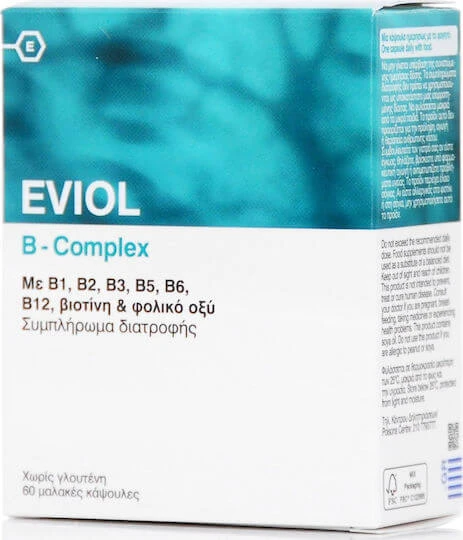 Eviol B-Complex Vitamine voor energie, immuunsysteem en zenuwstelsel 60 softgels
