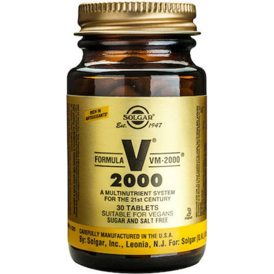 Solgar Formula VM-2000 Multivitamine voor energie en versterking van het immuunsysteem 30 x 1 tabletten