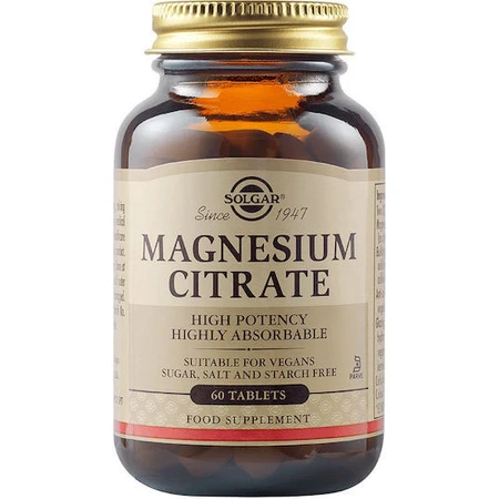 Solgar Magnesium Citrate 200mg 60 Tablets