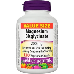Webber Naturals Magnesium Glycinate 200mg 120 Capsules Herbal