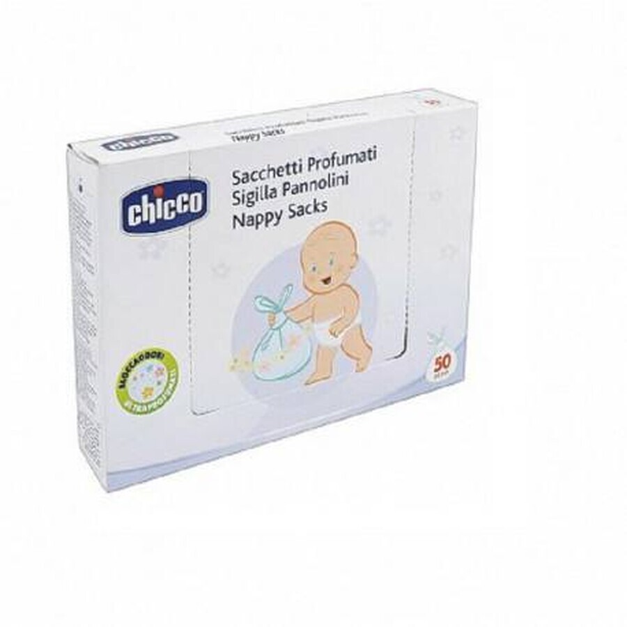 Sacs à langer parfumés, 50 pièces, Chicco