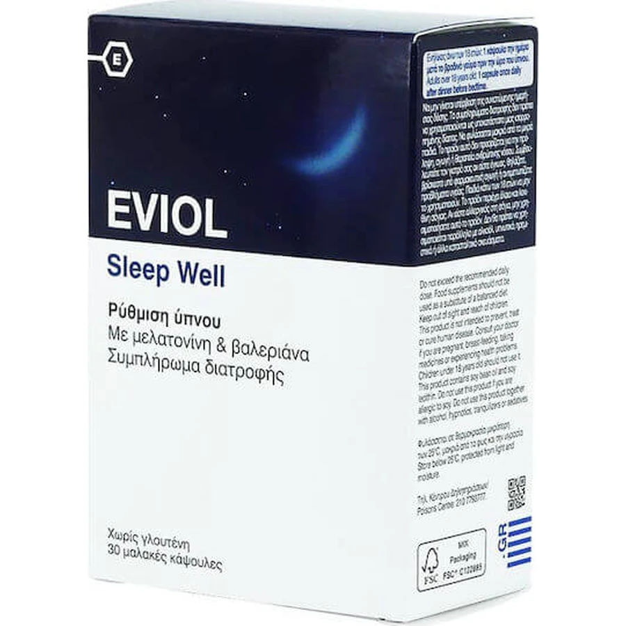 Eviol Sleep Well Suplemento para el sueño 30 cápsulas blandas