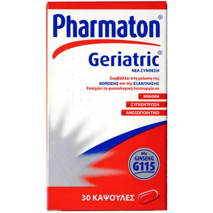 Pharmaton Multivitaminico geriatrico per l'energia e il supporto del sistema immunitario 30 capsule
