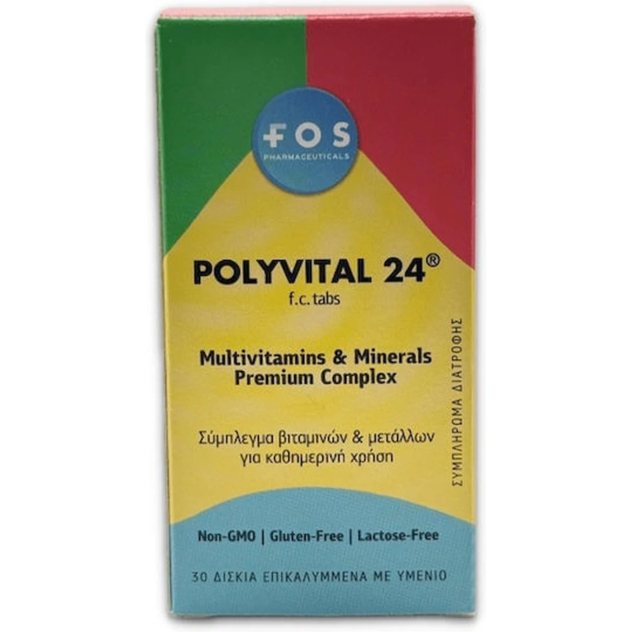 FOS Polyvital 24 Multivitamin zur Unterstützung von Energie und Immunsystem 30 Tabletten