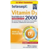 Tetesept Vitamine D3 2000 Vitamine voor immuunsysteem en eiergezondheid 50 tabletten