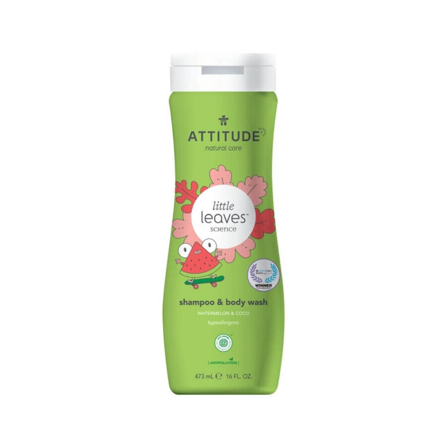 Shampoo en douchegel, meloen en kokos, 473 ml, Attitude