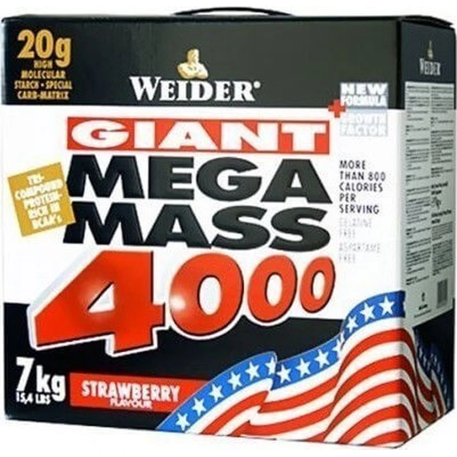 Weider Giant Mega Mass 4000 mit Kreatin & Erdbeergeschmack 7kg