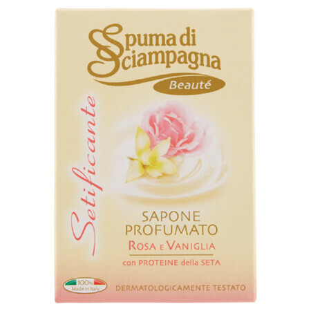 Roze en vanille zeep, 90 gr, Setificante, Spuma di Sciampagna