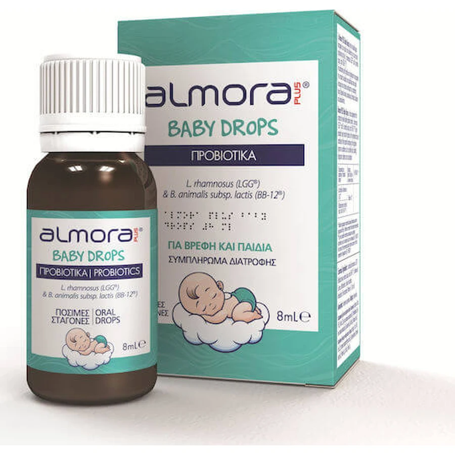 almora PLUS® babydruppels Probiotische babydruppels voor verlichting van koliek en gezondheid van maag en darmen 8ml