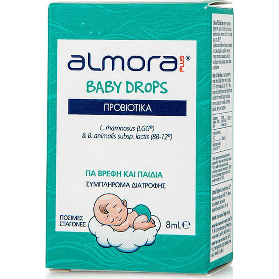almora PLUS® babydruppels Probiotische babydruppels voor verlichting van koliek en gezondheid van maag en darmen 8ml