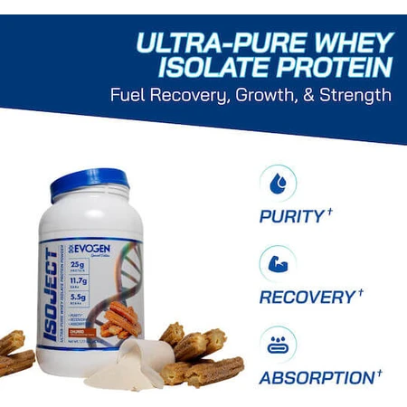 Evogen Isoject Whey Protein with Vanilla Bean Flavor 896gr