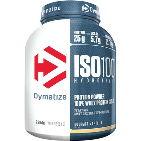Dymatize ISO 100 Hydrolizowane białko serwatkowe bezglutenowe o smaku waniliowym 2,264 kg: ceny i cechy