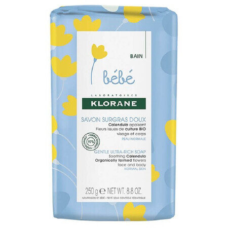 Sapone solido per bambini con estratto di calendula, 250 g, Klorane