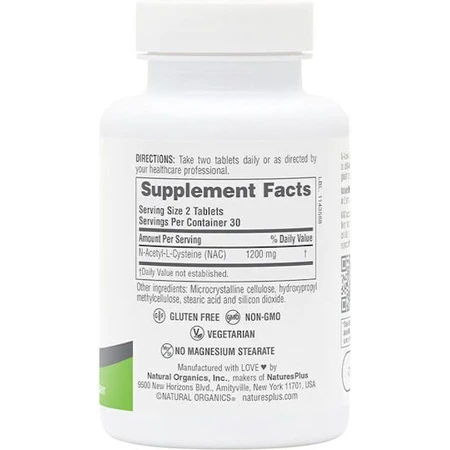 Nature's Plus Plus Nac 1200mg 60 Tablets